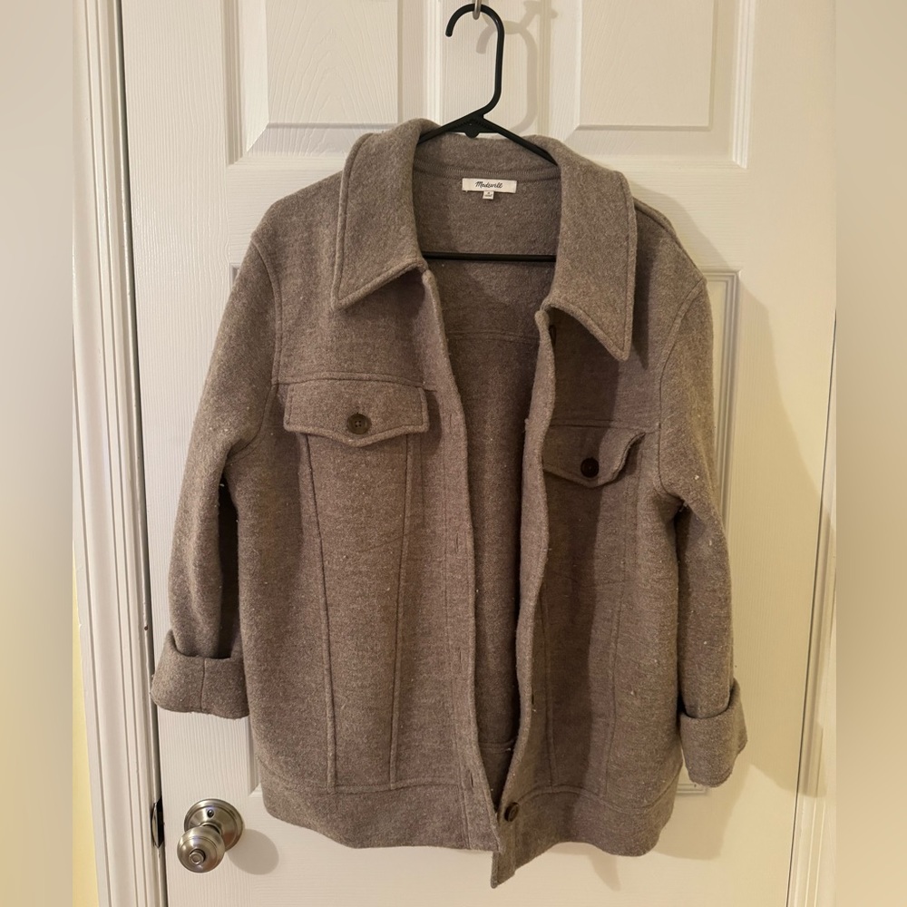 Madewell Gray Wool-Blend Jacket